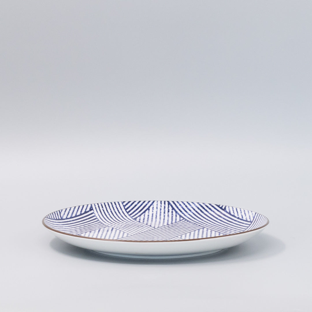 Dinner Plate 25.2cm Thatched Navy Design