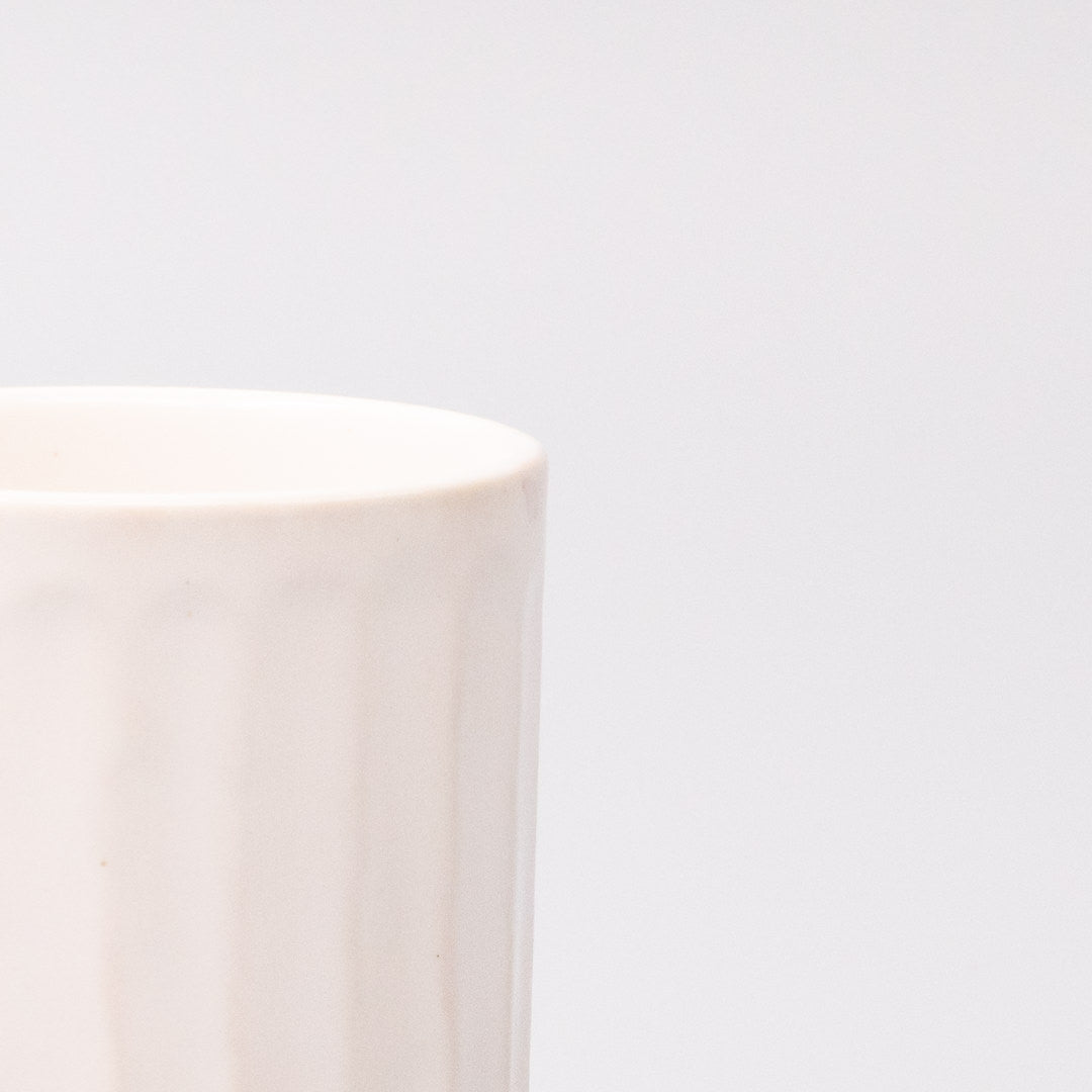 Shinogi Mug 220ml Matte White Glaze
