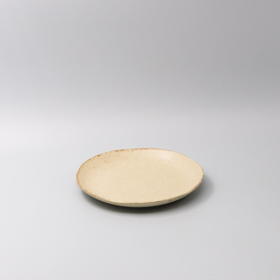 Plate Dinner Organic Shape 24cm Sand Fade Glaze