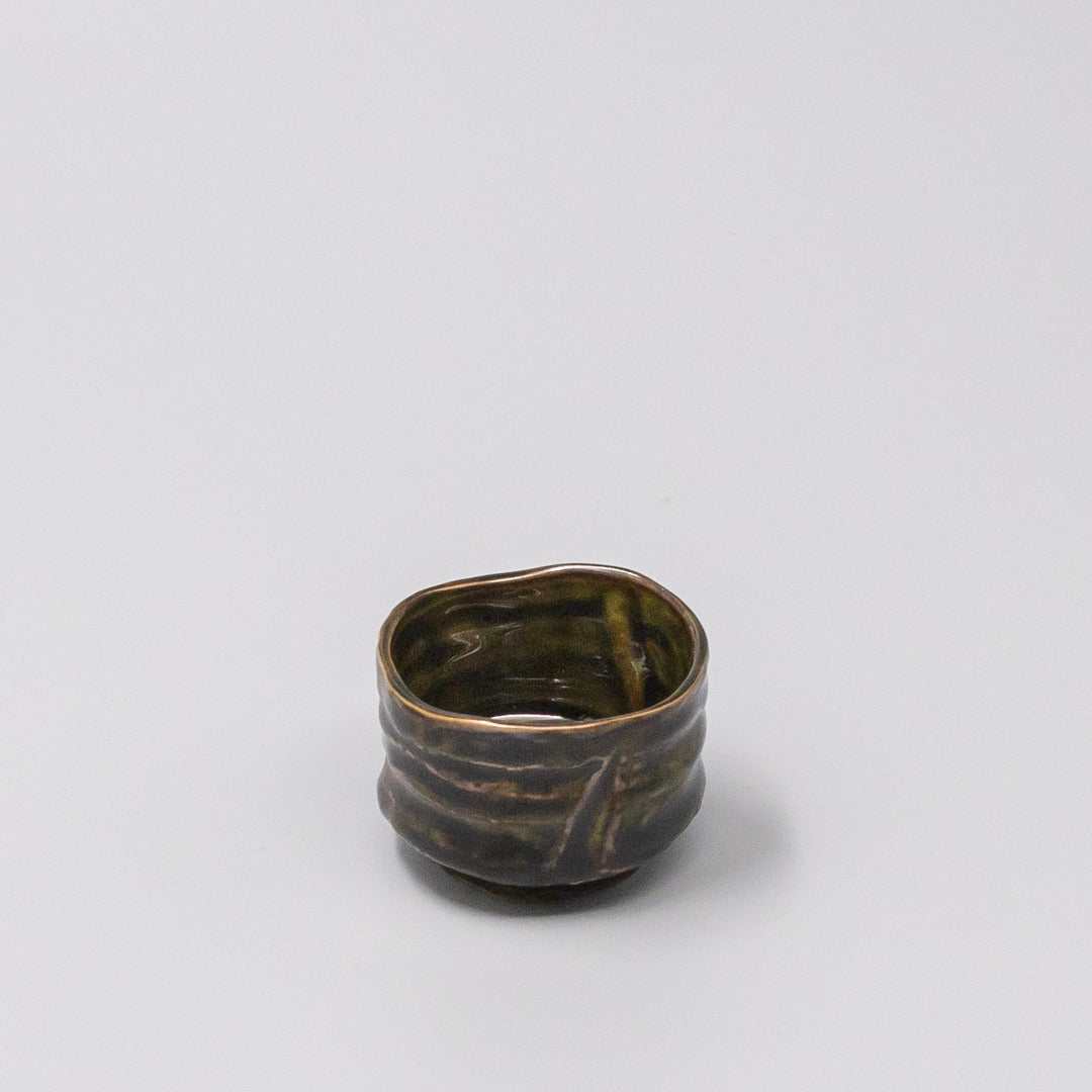 Sake Cup Sage Brown Glaze