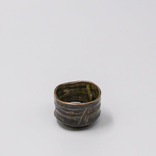 Sake Cup Sage Brown Glaze