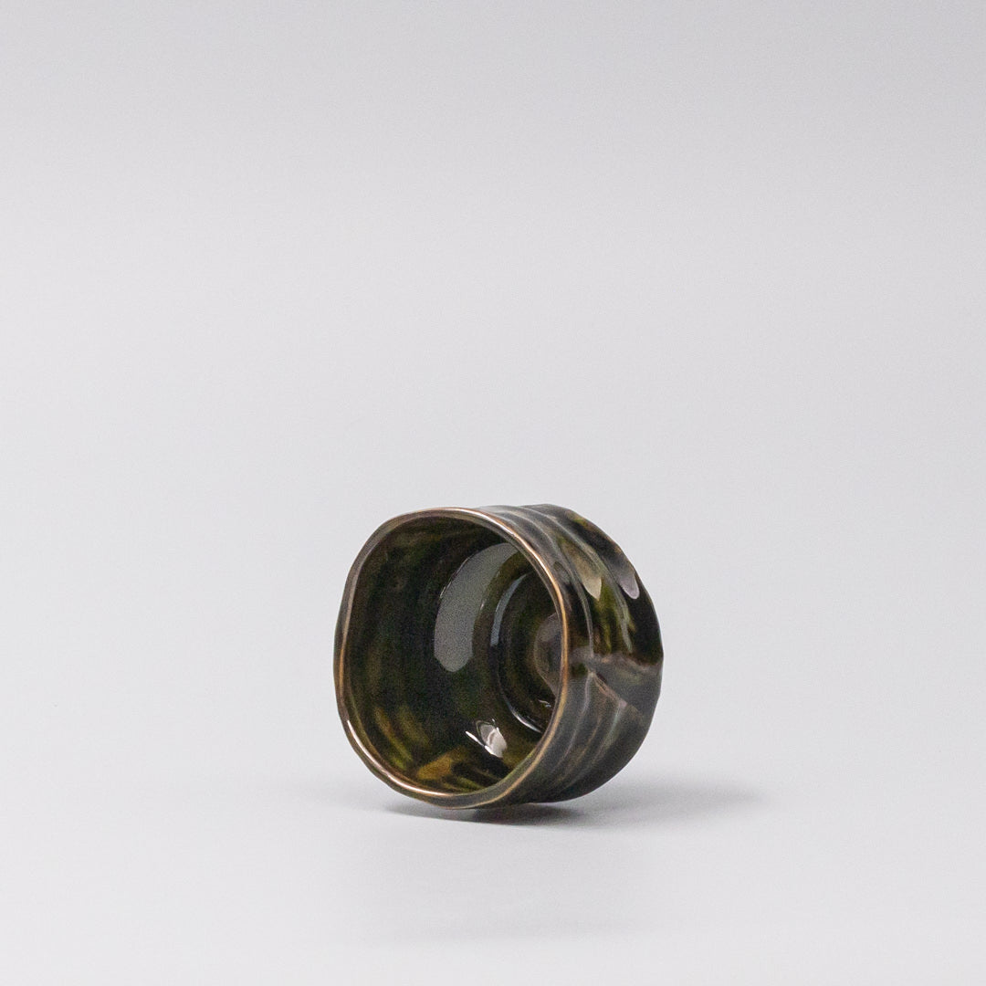 Sake Cup Sage Brown Glaze