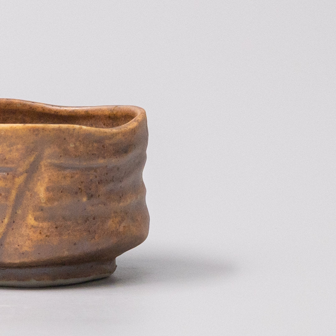 Sake Cup Ochre Glaze