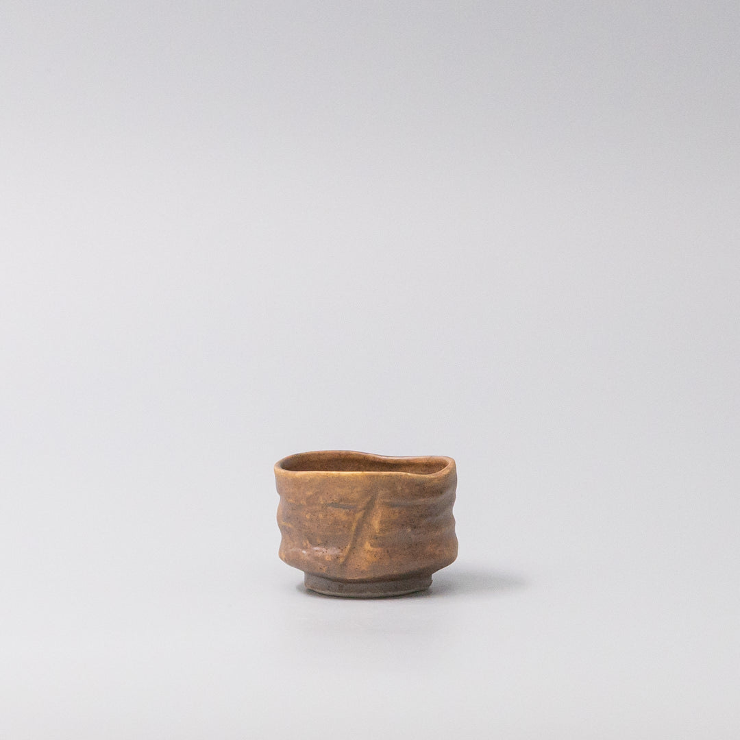 Sake Cup Ochre Glaze