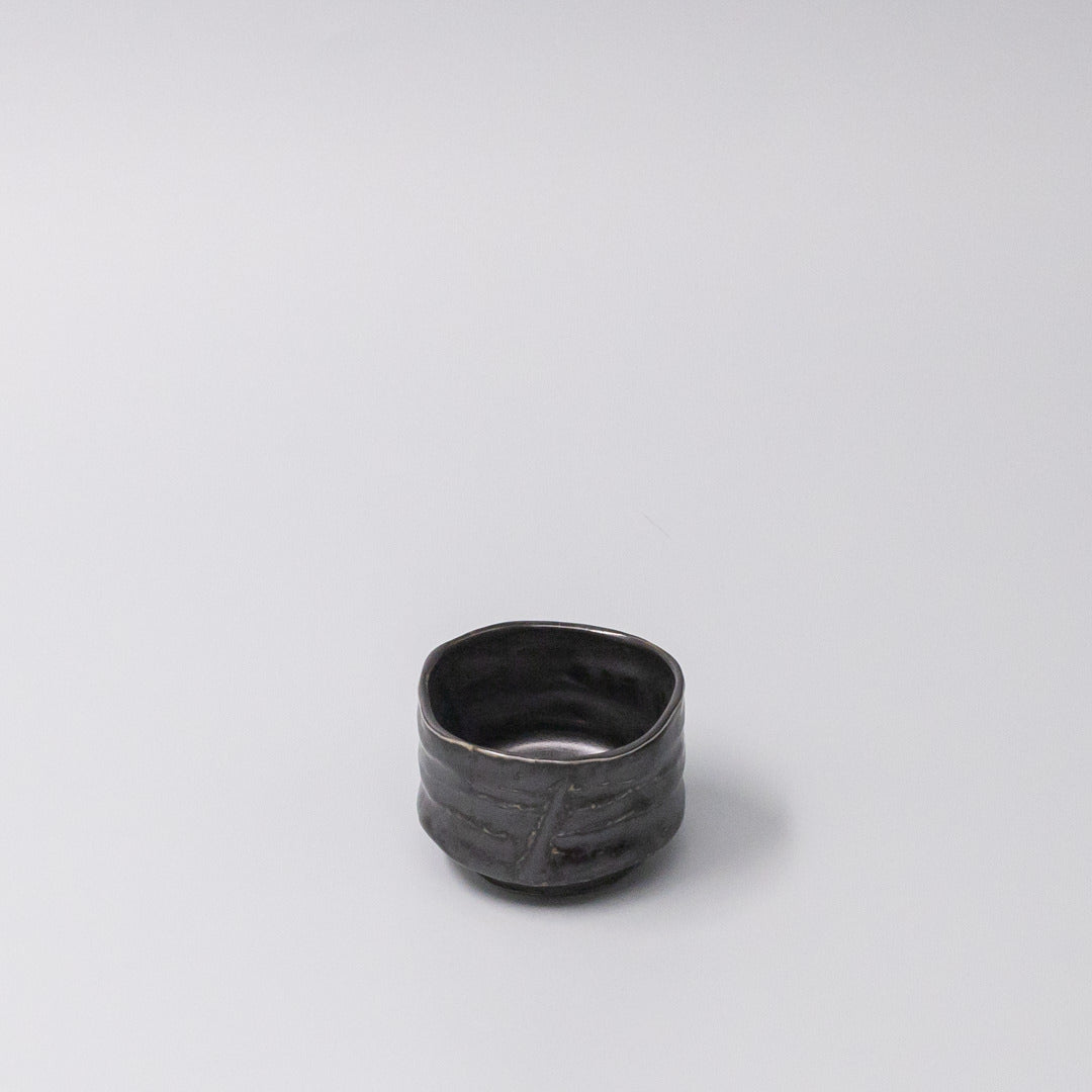 Sake Cup Jet Black Glaze
