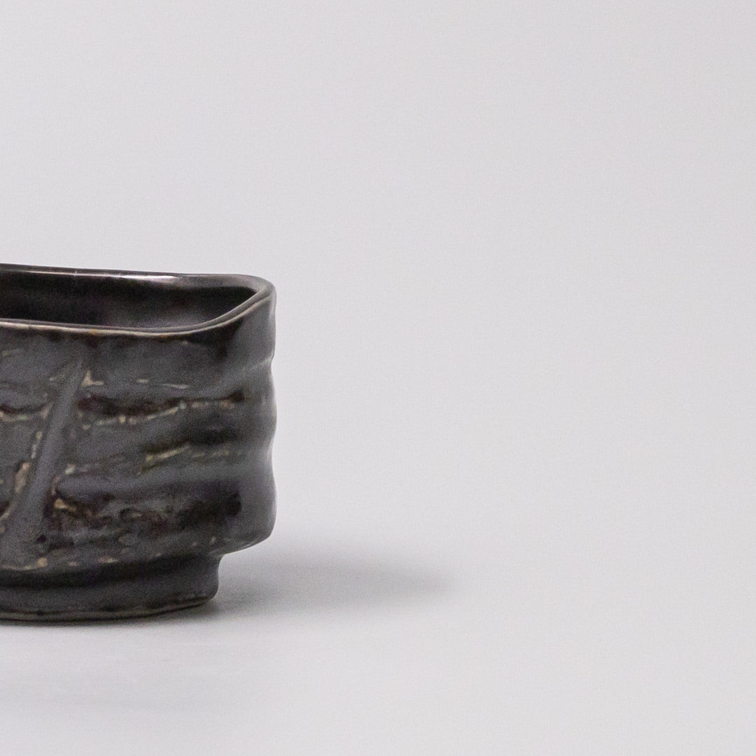 Sake Cup Jet Black Glaze