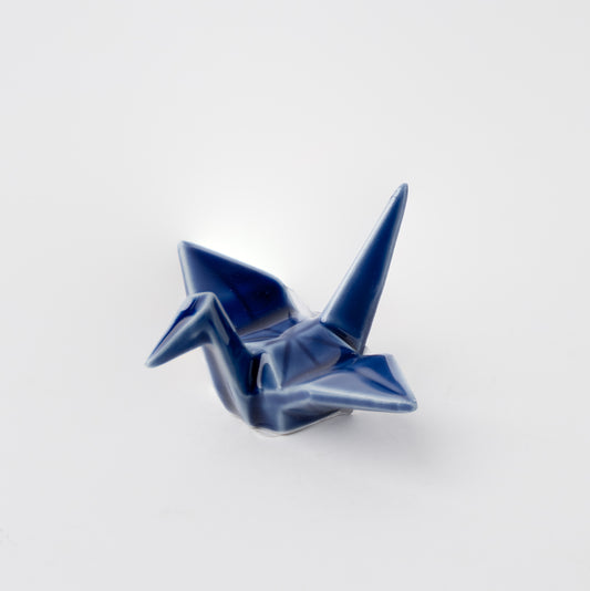 Chopstick Rest Origami Crane Indigo Blue
