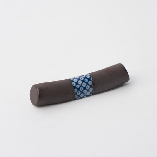 Chopstick Rest Cylinder Shibori Black