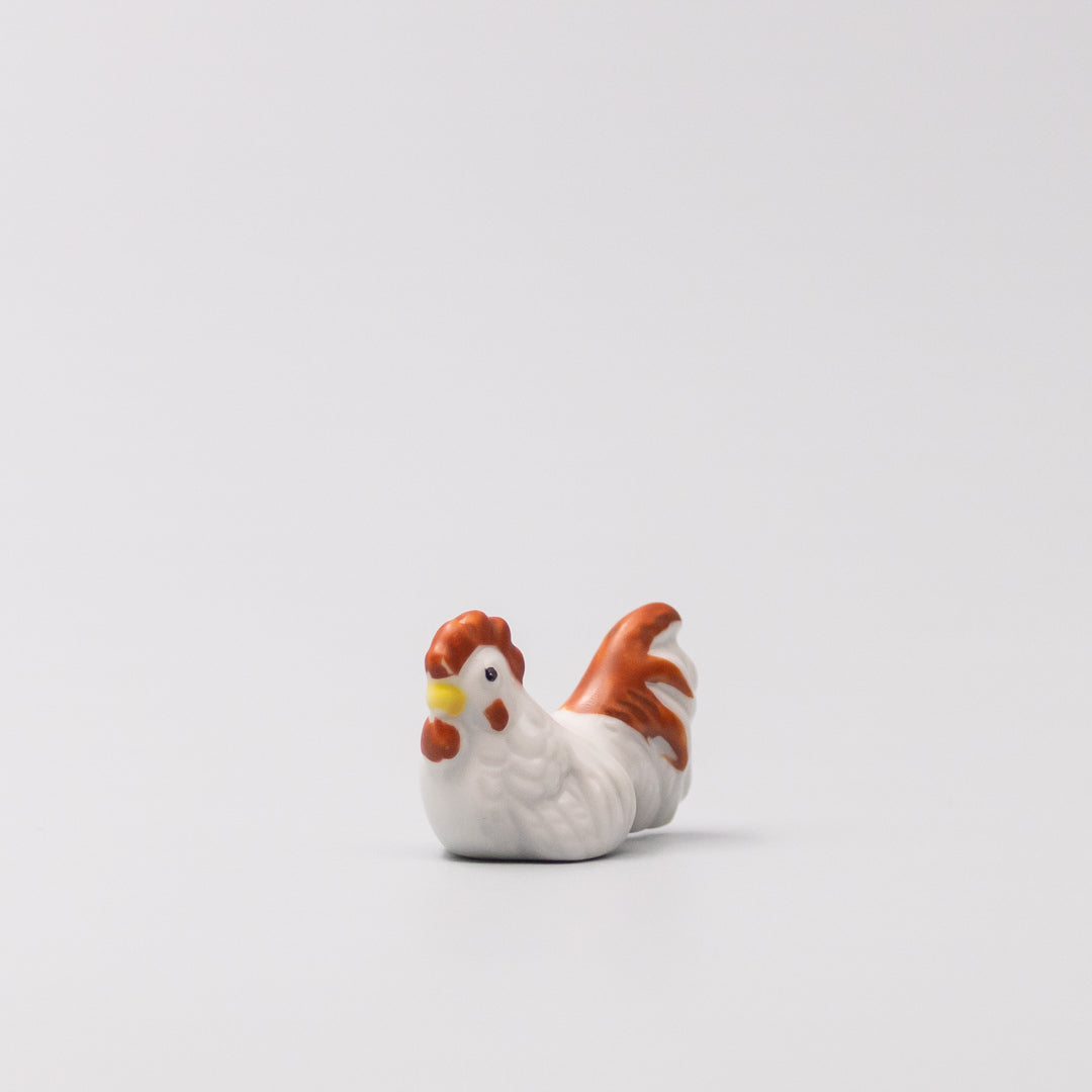Chopstick Rest White and Red Rooster