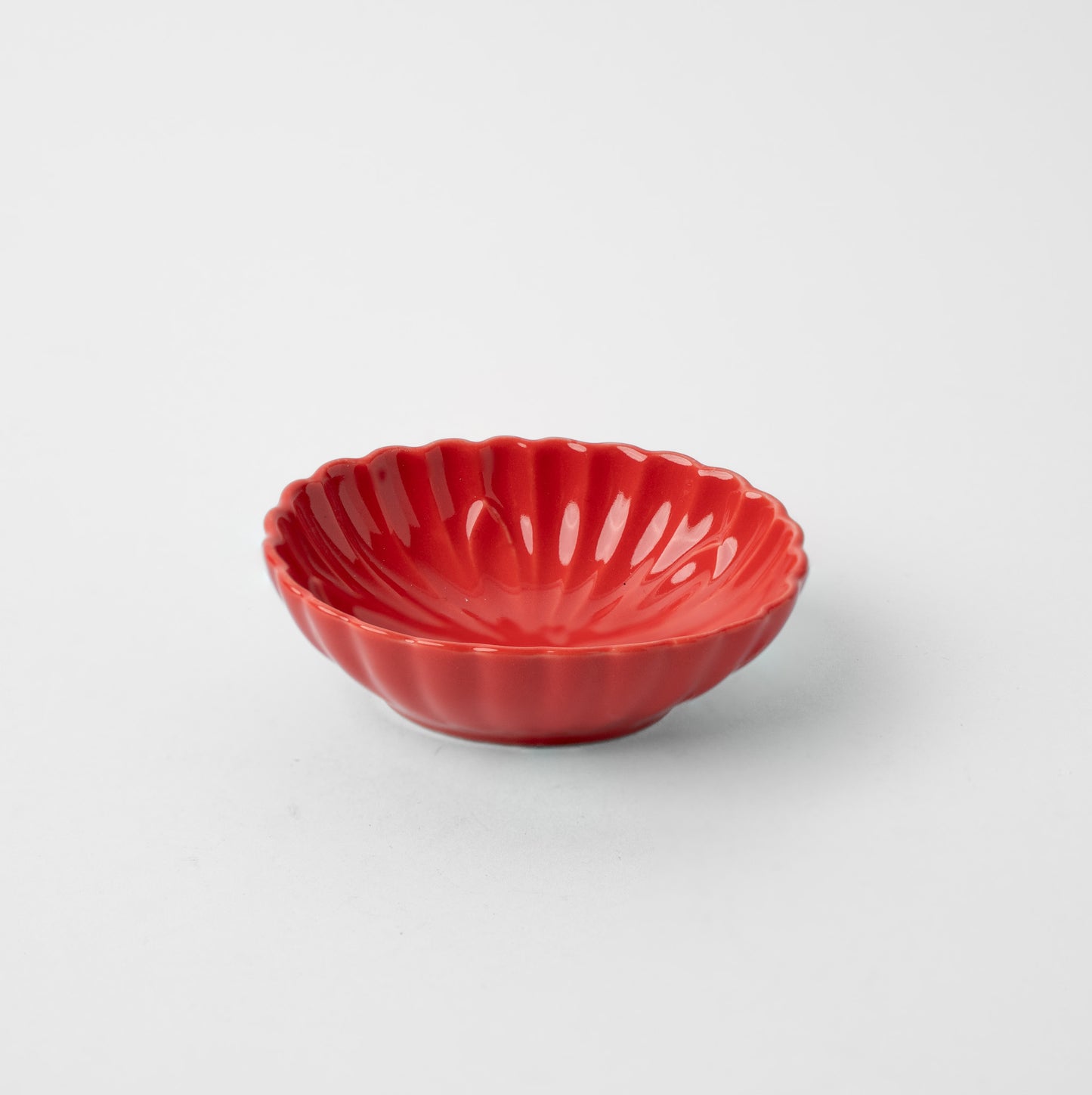 Sauce Dish 7.5cm Chrysanthemum Round Scarlet