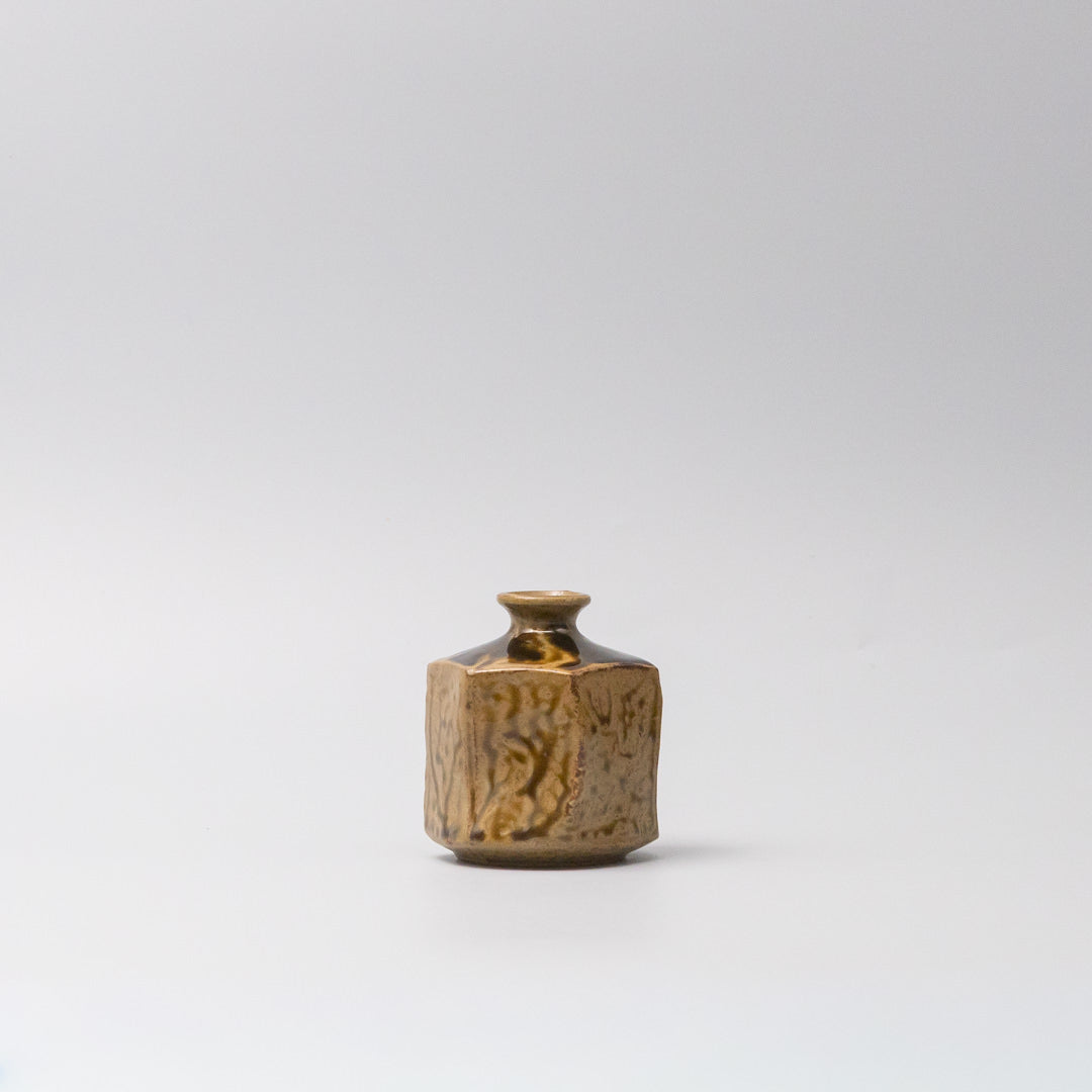 Vase Small Earth Tone Hexagon