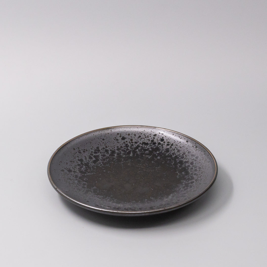 Side Plate 19.5cm Black Pearl Glaze - Made In Japan | Japanese Tableware
