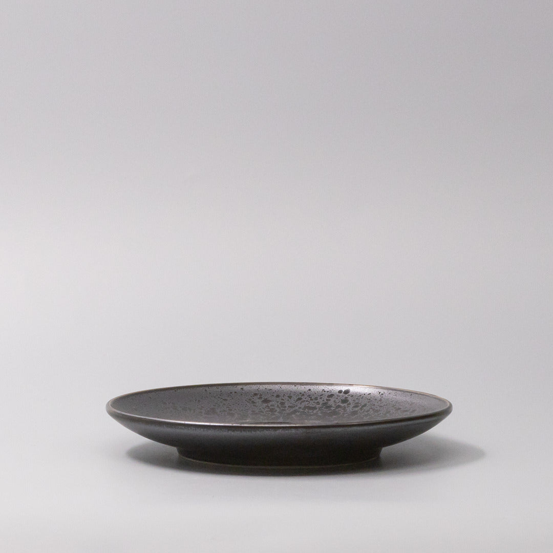 Side Plate 19.5cm Black Pearl Glaze - Made In Japan | Japanese Tableware