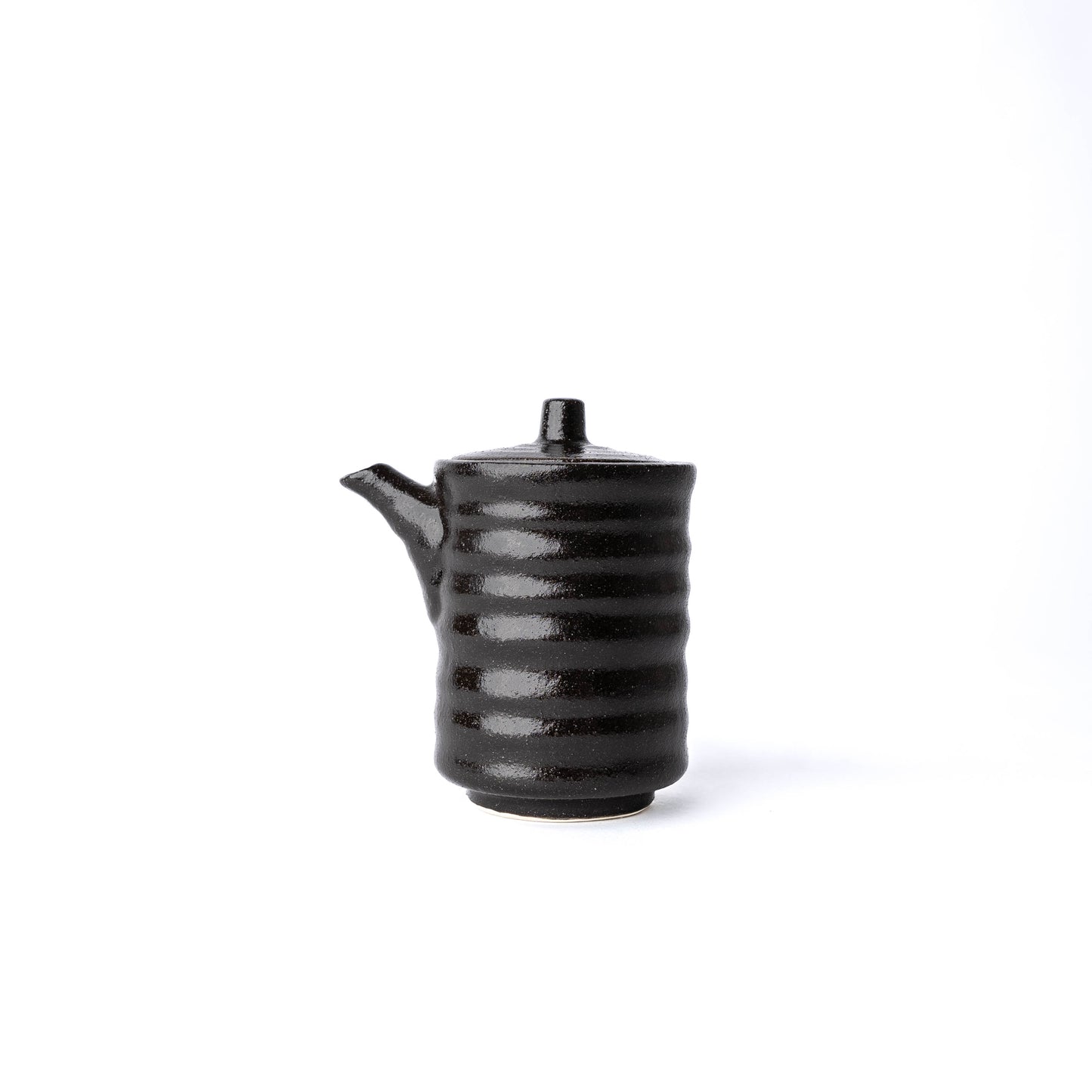 Soy Pot 170ml Black Ribbed