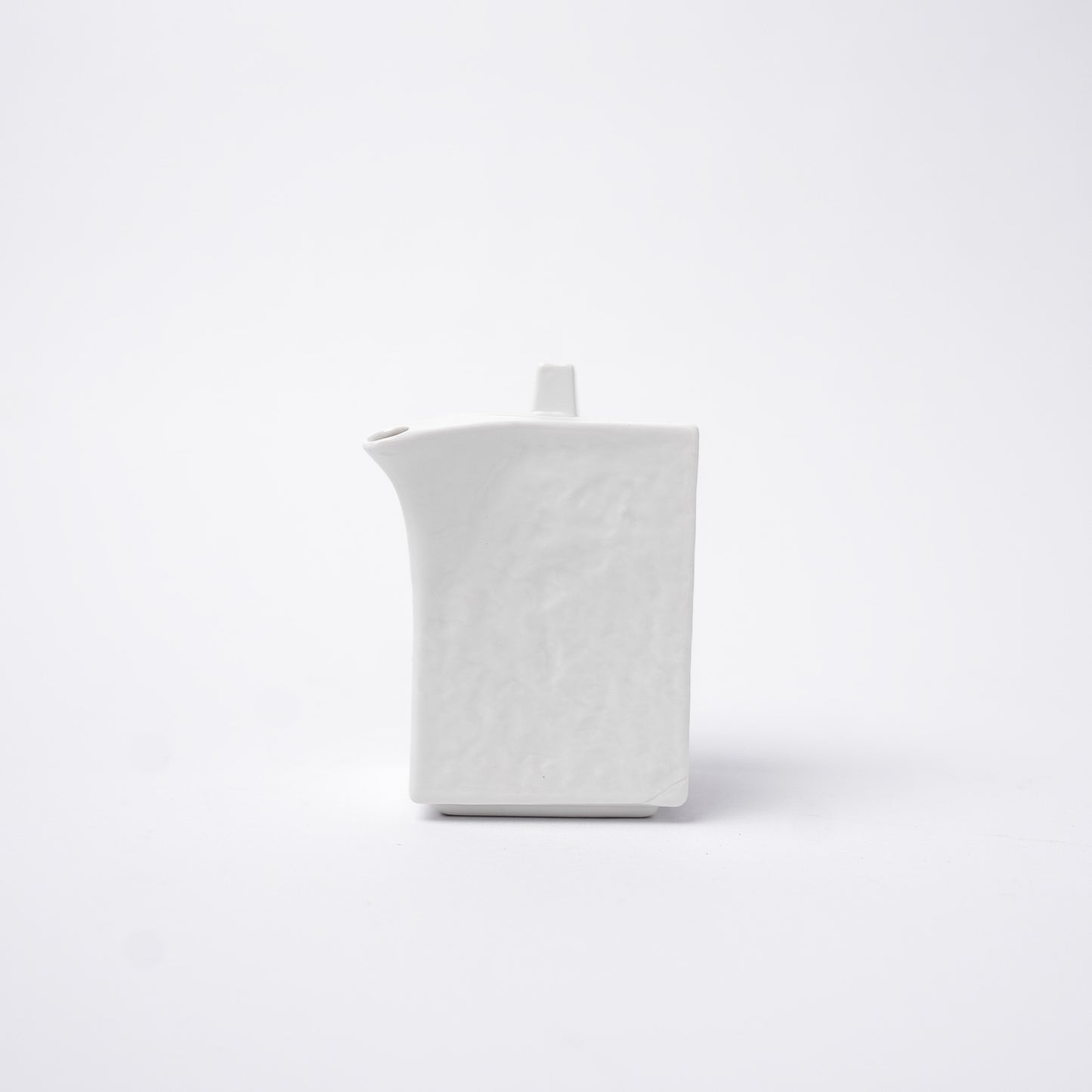 Soy Pot Squared 150ml Textured White Glaze