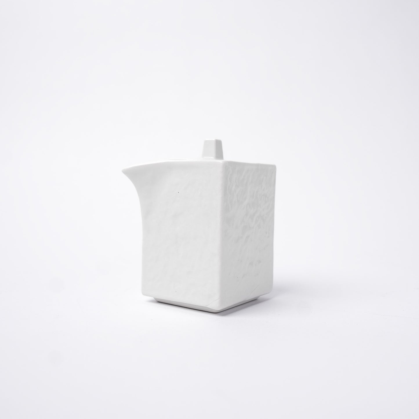 Soy Pot Squared 150ml Textured White Glaze