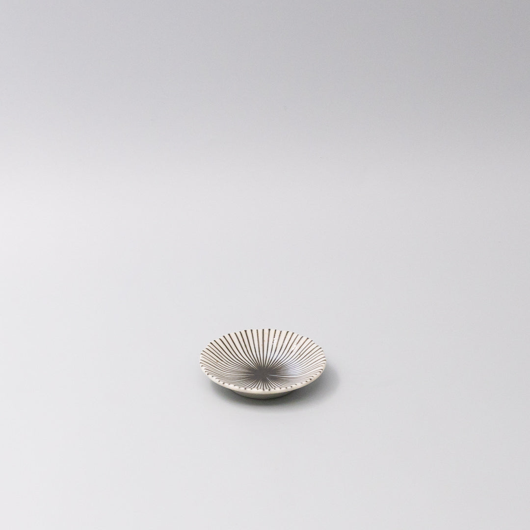 Sauce Dish 8cm Sunburst Indigo Stripe Glaze