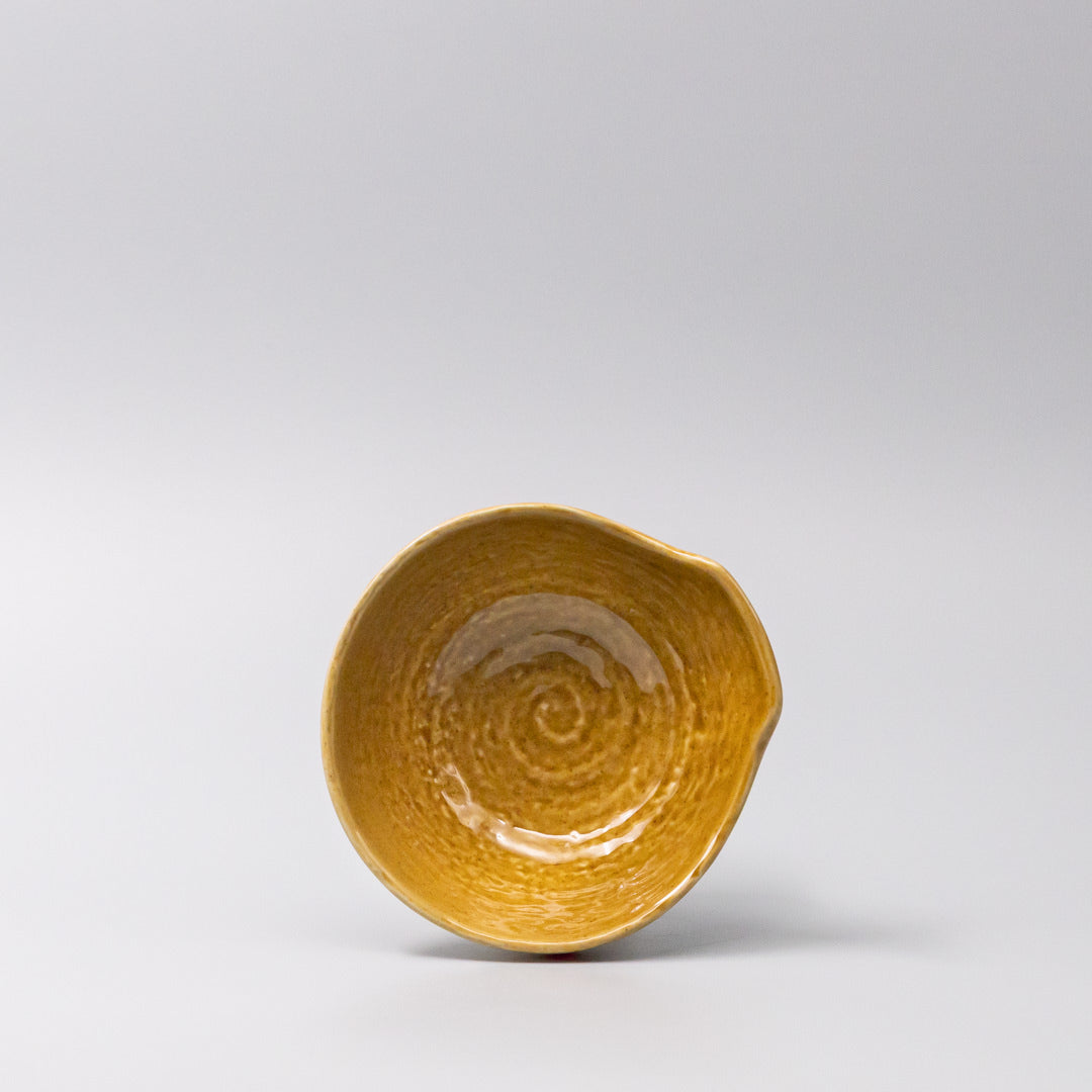 Bowl with Handle 13cm Saffron Gloss Glaze