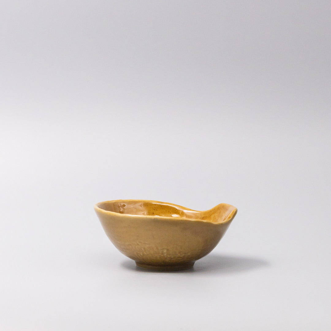 Bowl with Handle 13cm Saffron Gloss Glaze