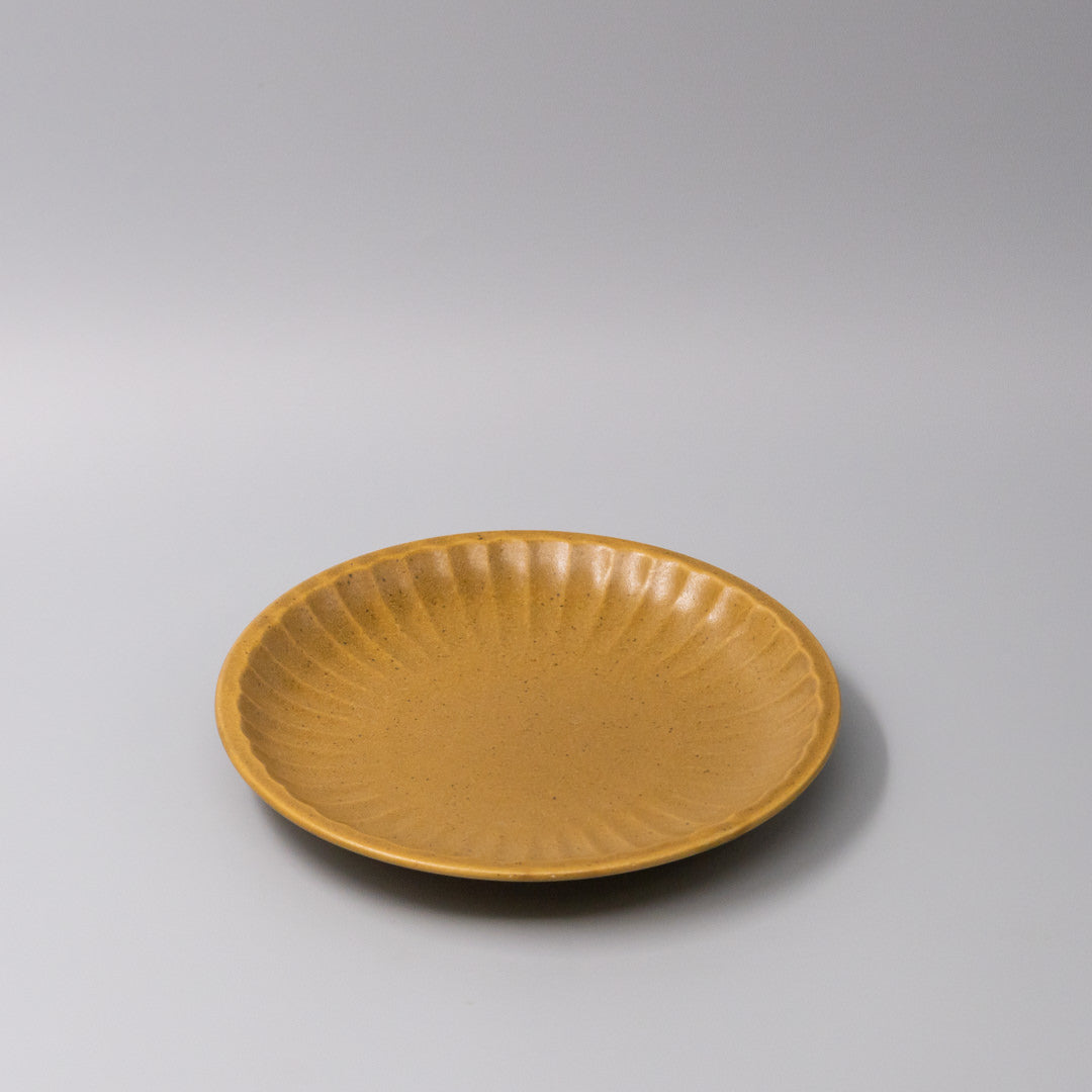 Plate 21.4cm Sunburst Turmeric Glaze
