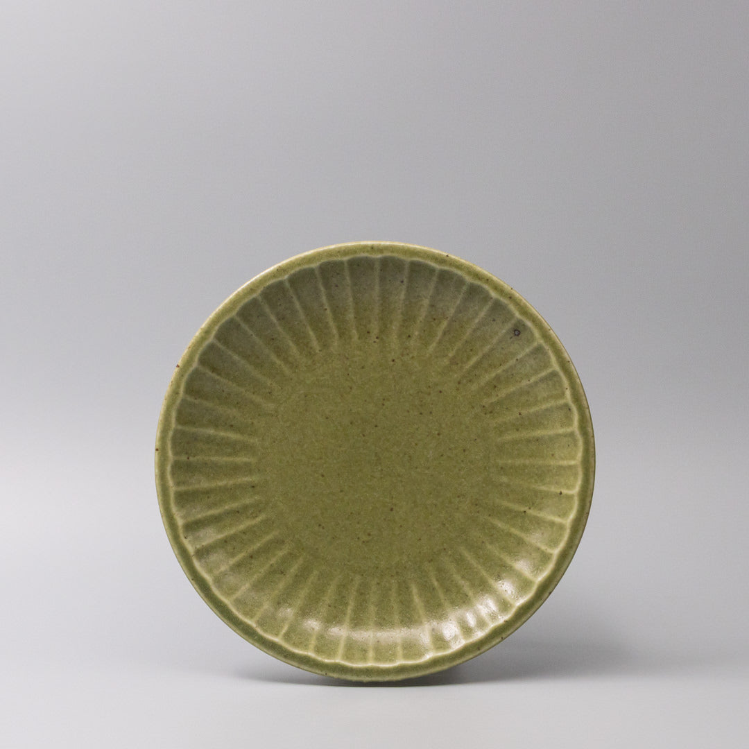 Plate 21.5cm Sunburst Green Glaze
