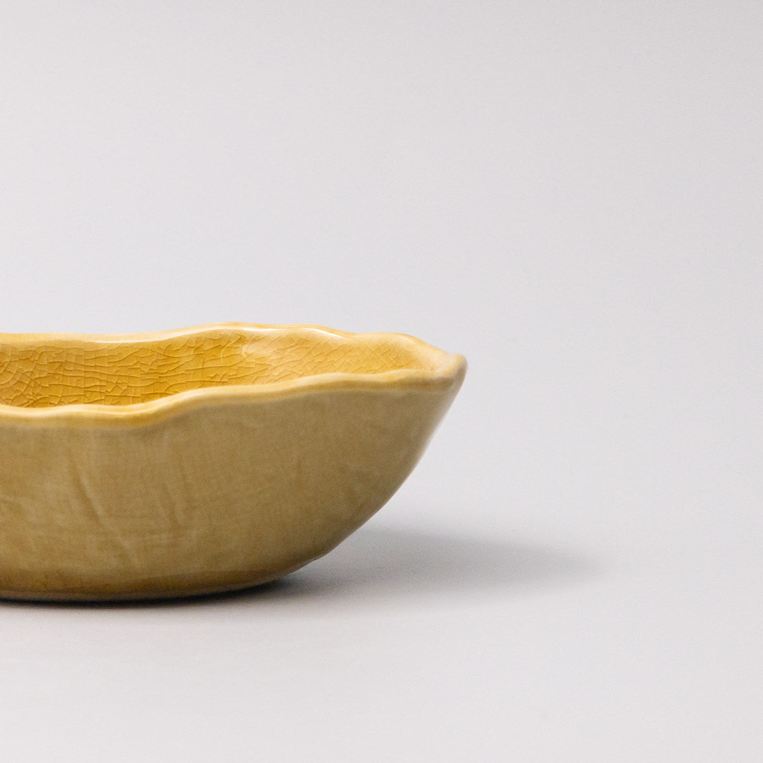 Bowl Oval 13cm Amane Amber Glaze