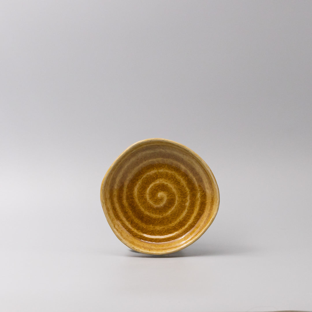 Plate 13.5cm Amane Amber Glaze