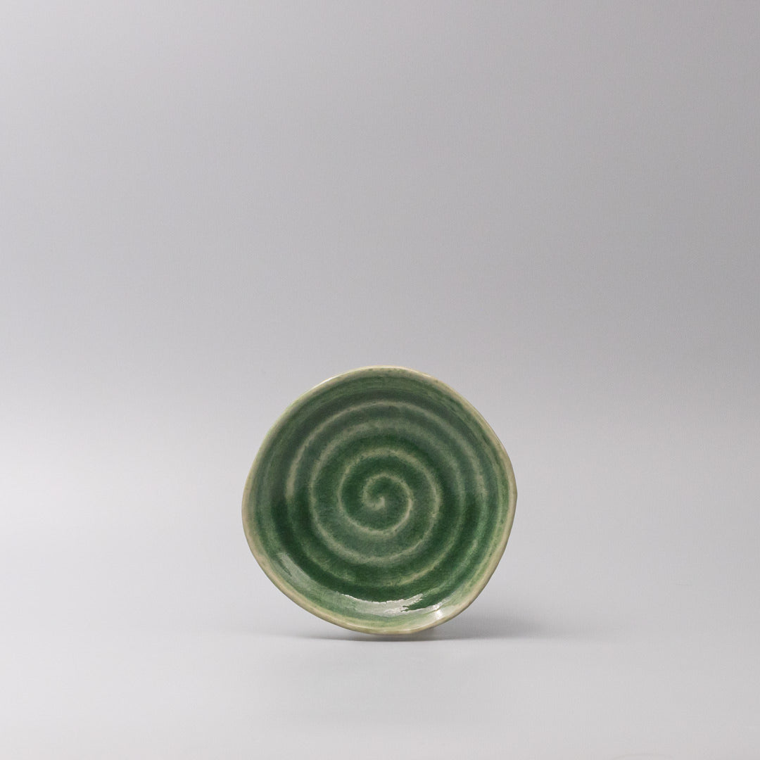 Plate 13.5cm Amane Emerald Glaze