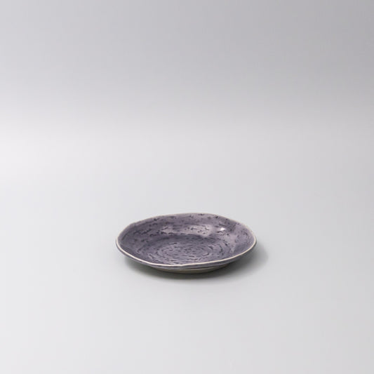 Plate Oval 15cm Crackle Amethyst Glaze