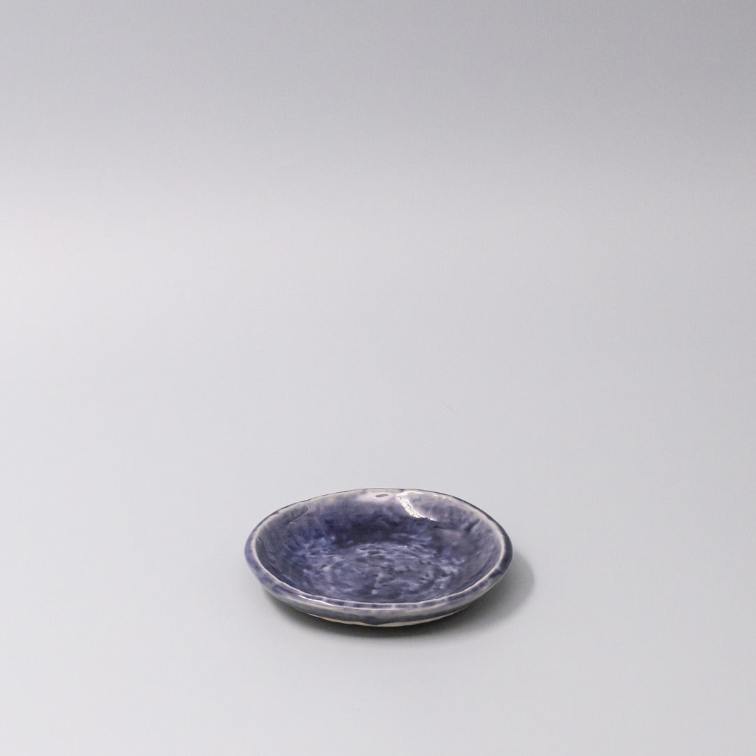 Tapas Plate Crackle 11.4cm Amethyst Glaze