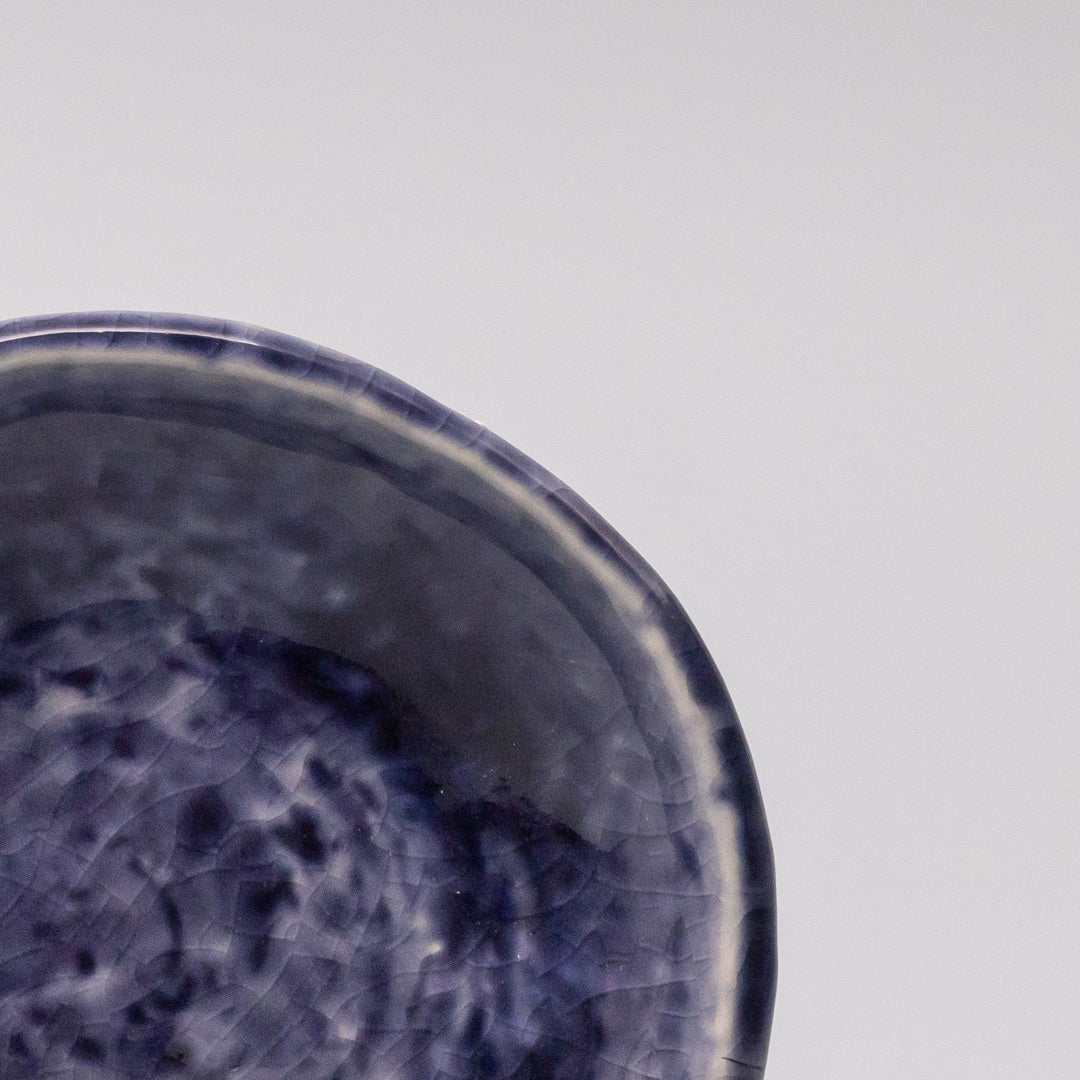 Tapas Plate Crackle 11.4cm Amethyst Glaze