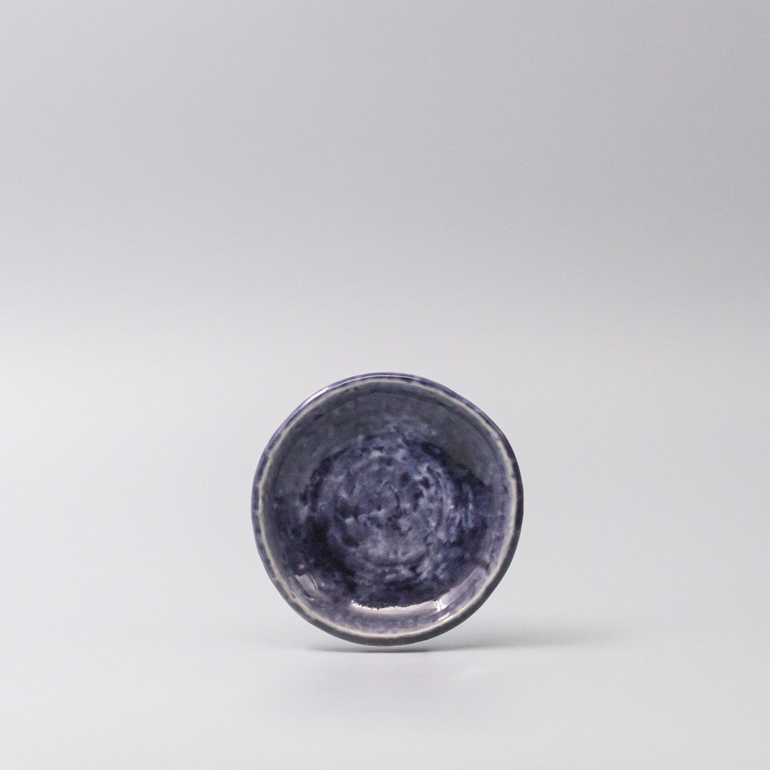 Tapas Plate Crackle 11.4cm Amethyst Glaze