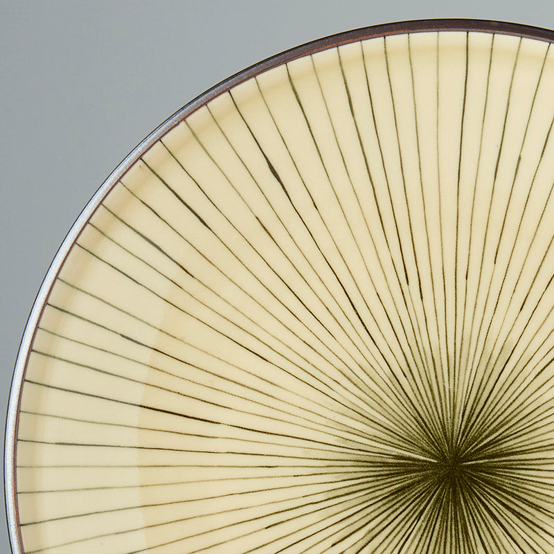 Dinner Plate 26cm Green Converging Line Glaze