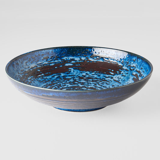 Serving Bowl 29cm Copper Swirl Glaze - Made In Japan | Japanese Tableware