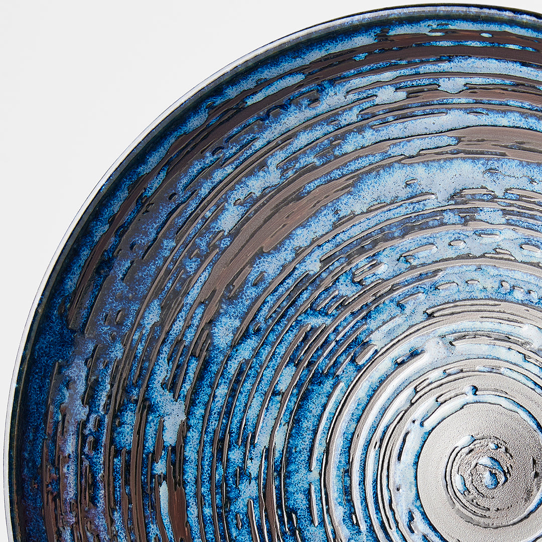 Serving Bowl 29cm Copper Swirl Glaze - Made In Japan | Japanese Tableware