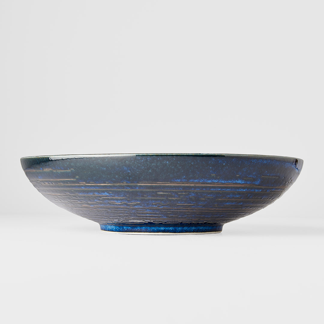 Serving Bowl 29cm Copper Swirl Glaze - Made In Japan | Japanese Tableware