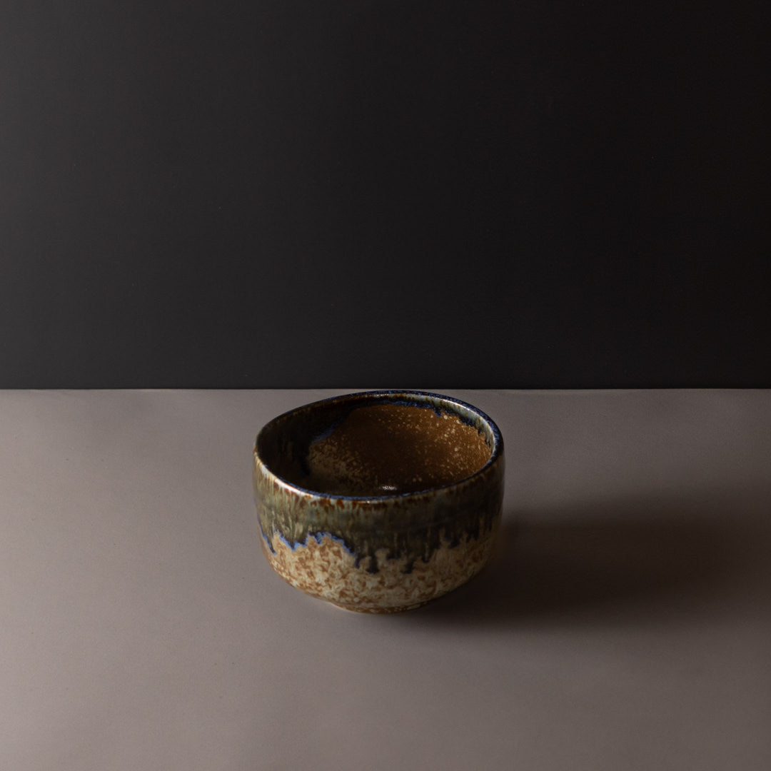 Matcha Tea Bowl 11.5cm Earth with Forest River