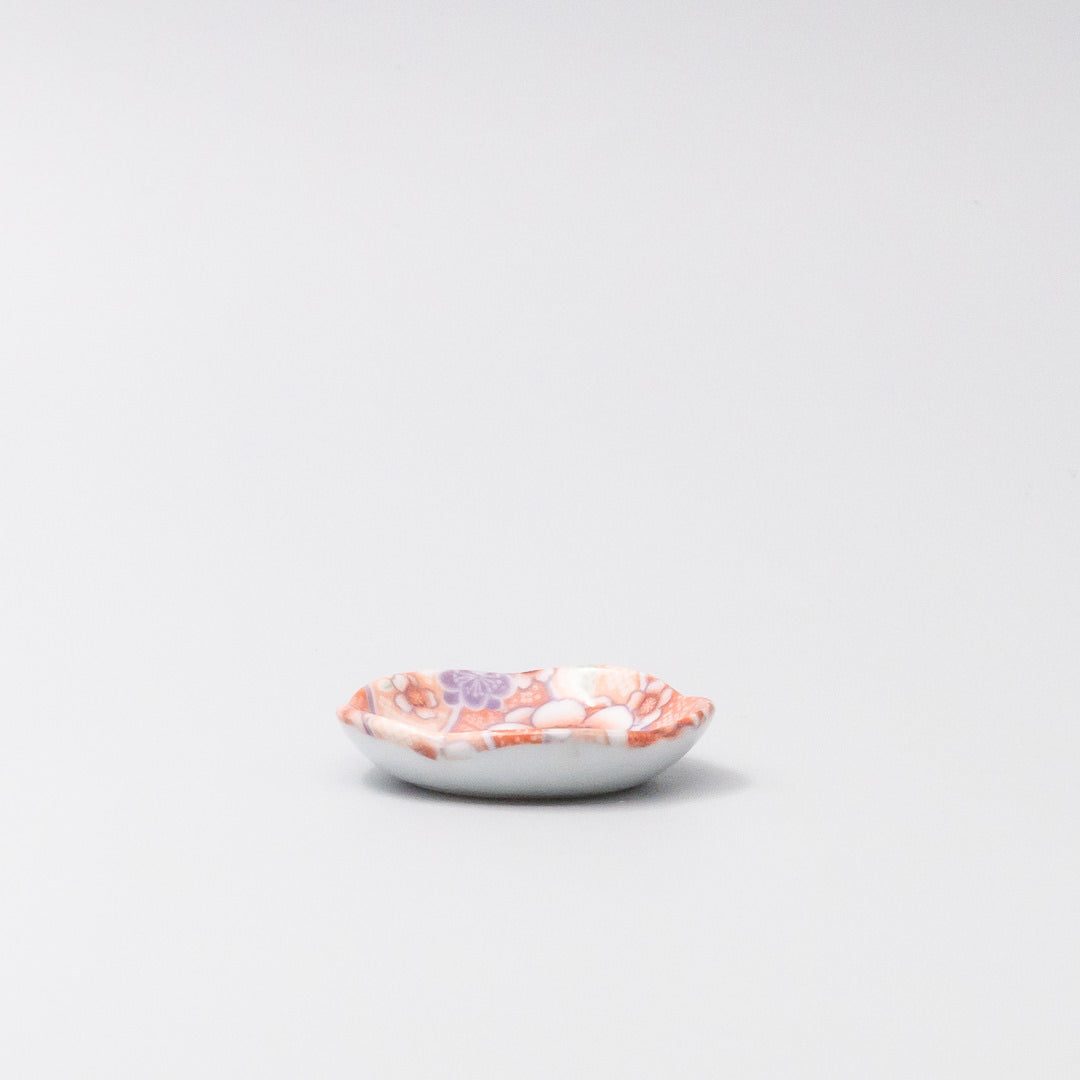 Incense Trinket Plate Red Chiyogami Design