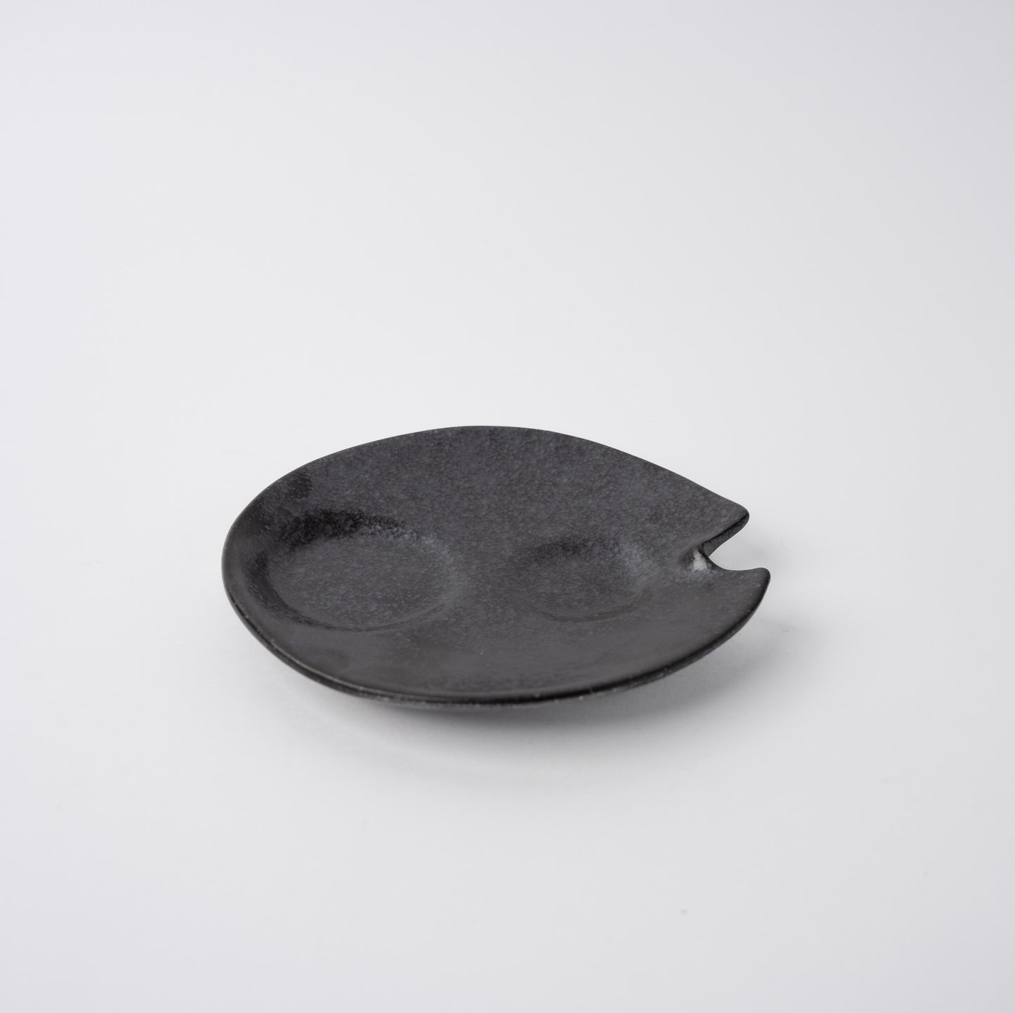 Plate Dimpled Round 15cm Craft Black