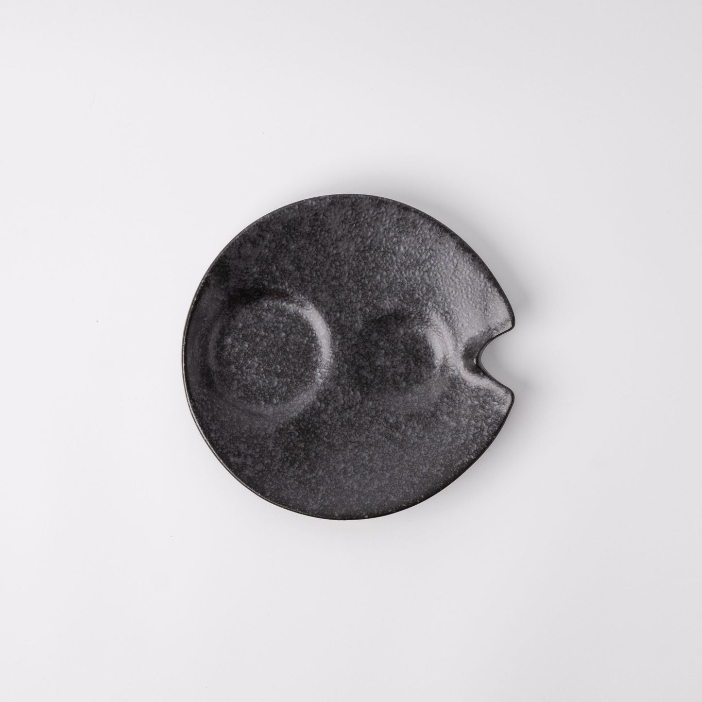 Plate Dimpled Round 15cm Craft Black