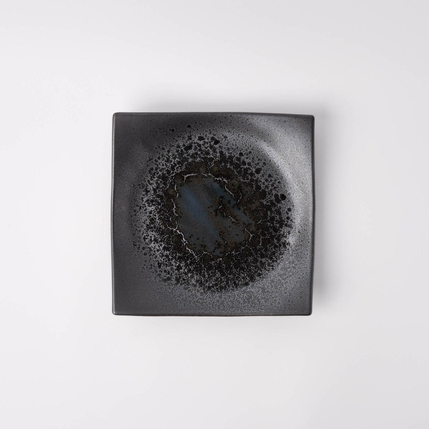 Black Pearl Glaze Square Plate 16cm