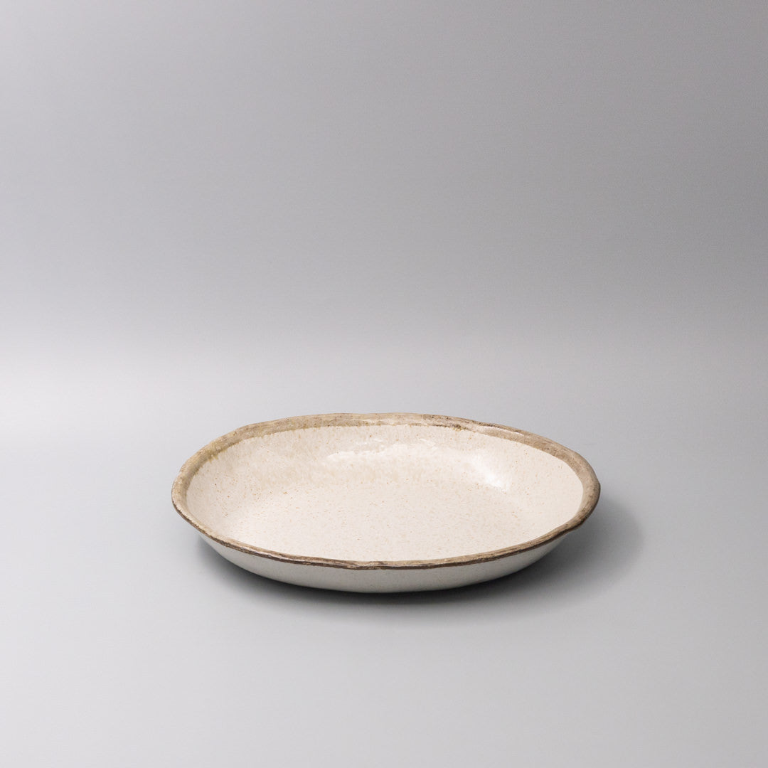 Serving Dish Oval 29cm Flax Glaze