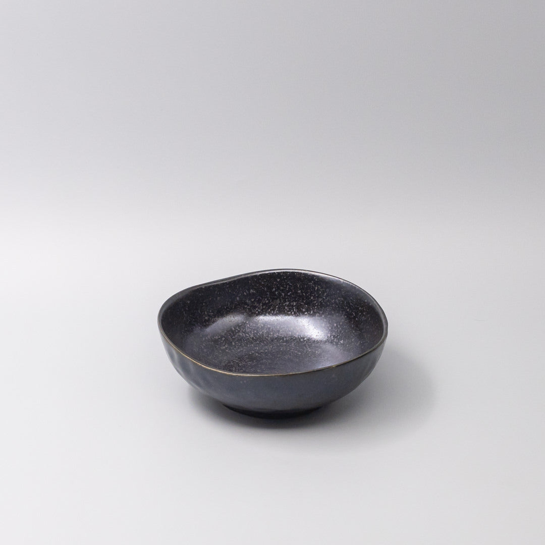 Bowl Organic Shape 16.5cm Kanso Matte Black Glaze