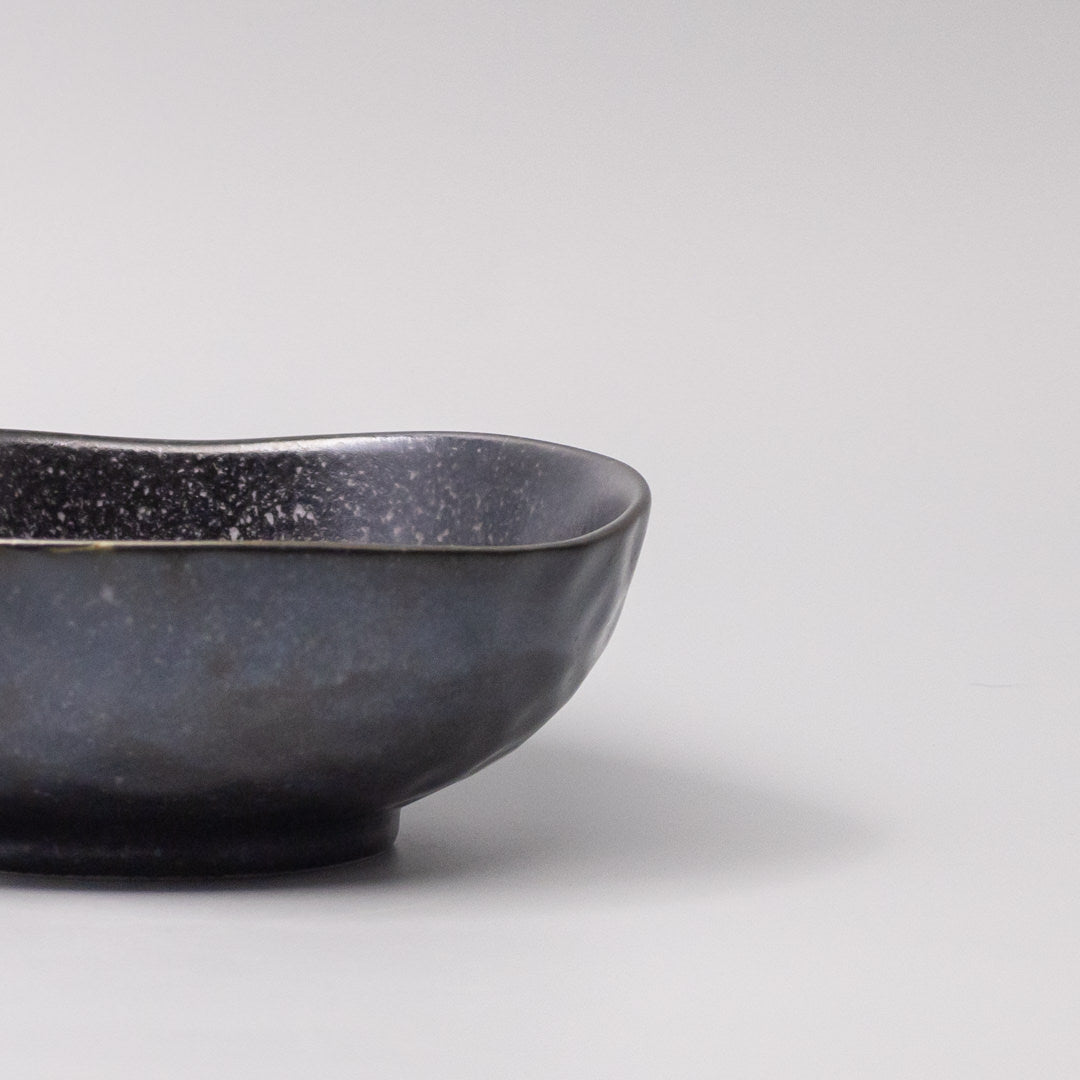 Bowl Organic Shape 16.5cm Kanso Matte Black Glaze