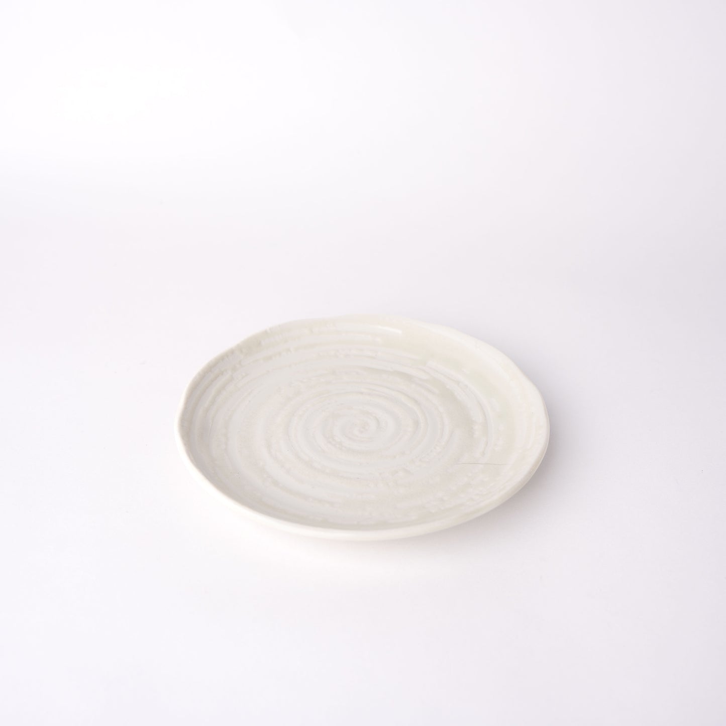 Tapas Plate 16cm White Spiral