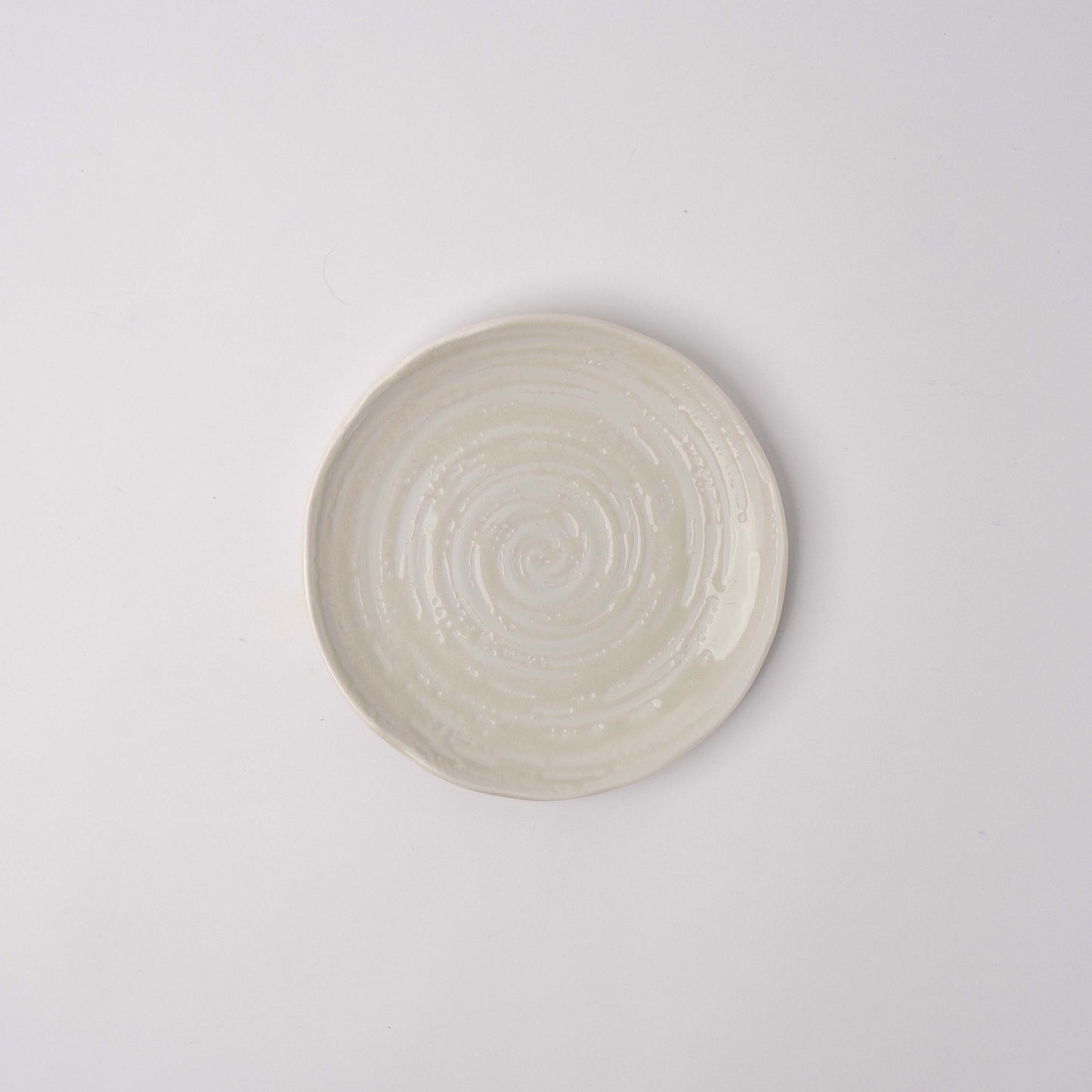 Tapas Plate 16cm White Spiral