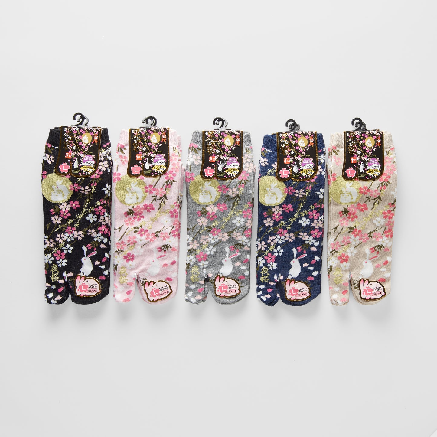 Tabi Ankle Socks 22-25cm Sakura Blossom Navy