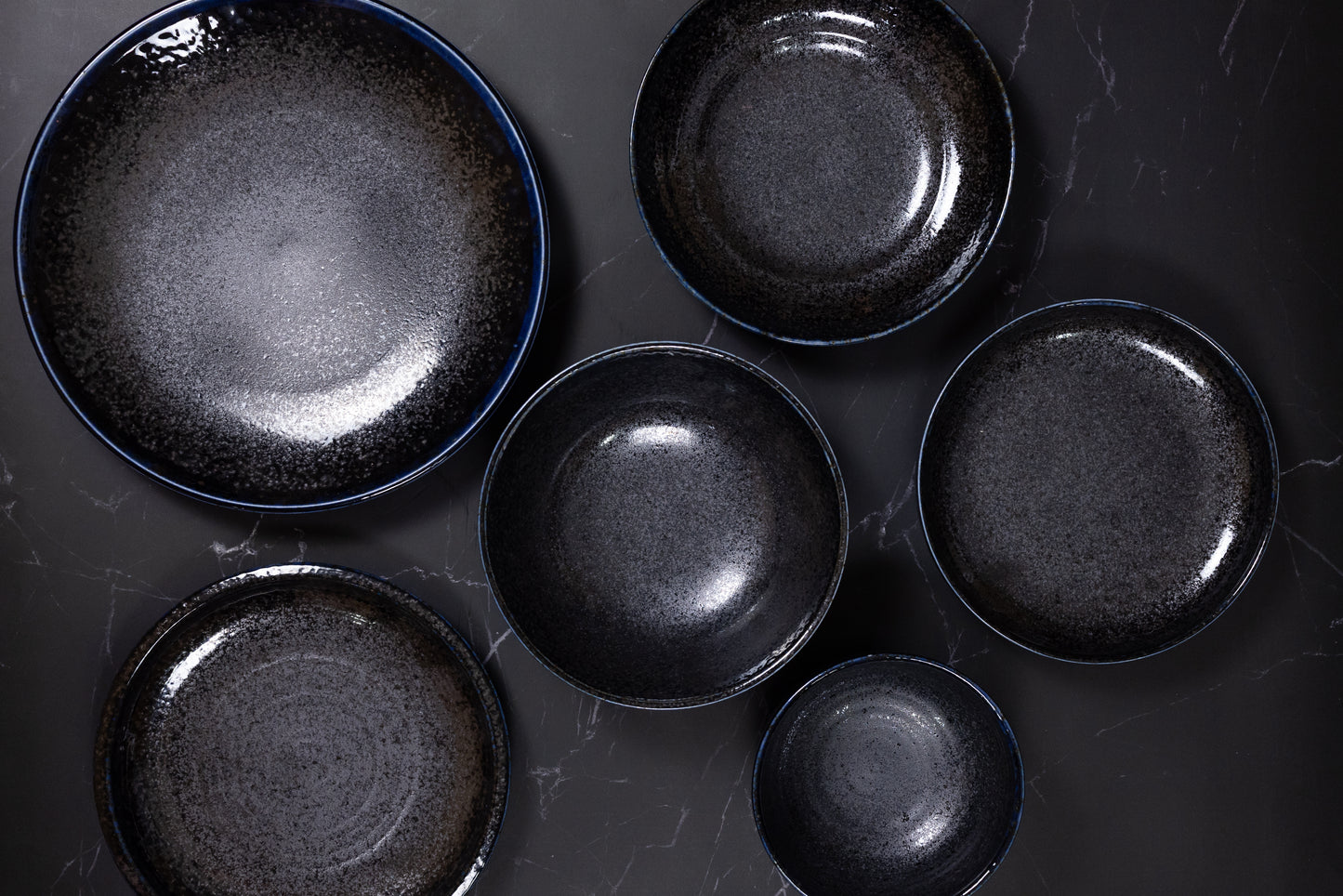 Plate Thick Edge 25cm Midnight Pearl Glaze