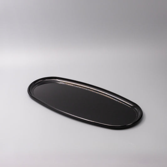 Platter Oval 42.5cm Black Lacquerware Glaze