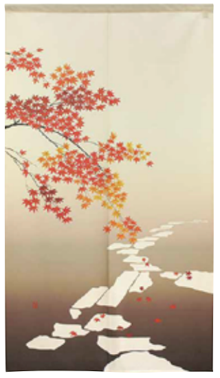 Noren Door Curtain 150 cm Maple Path